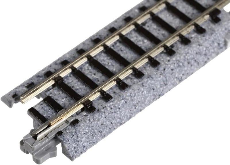 Kato N Scale 62mm (2-7/16 inch) Straight Feeder Track with Connector - Image 3